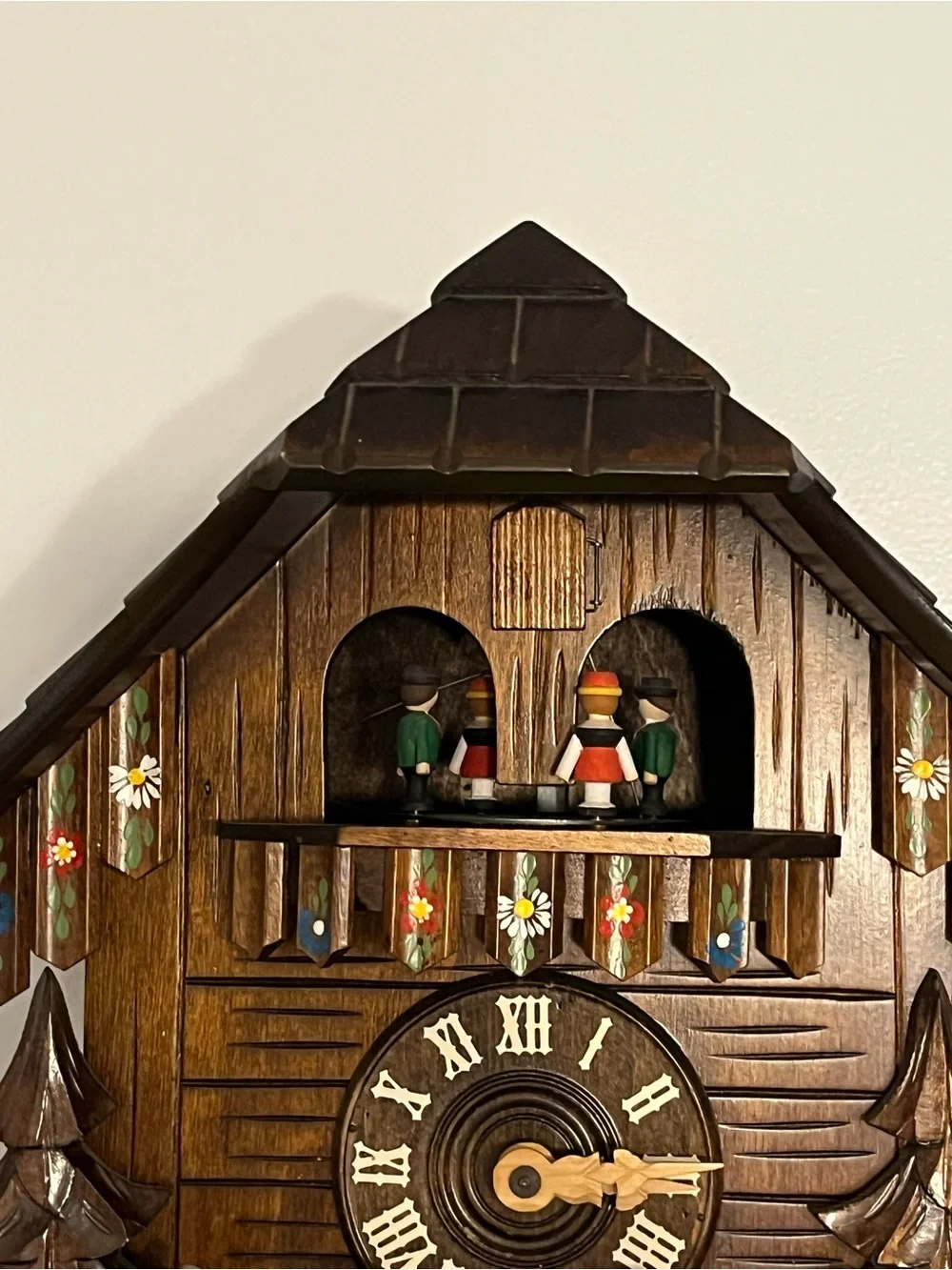 Cuendet Swiss Musical Black Forest Chalet Cuckoo Clock - Great Condition